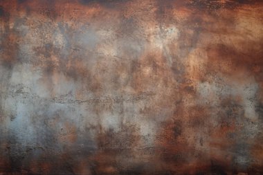 Gündüz vakti paslı metal yaprak dokusunun işlenmiş kolajı. Pankart, arkaplan veya 3B haritalama için doku
