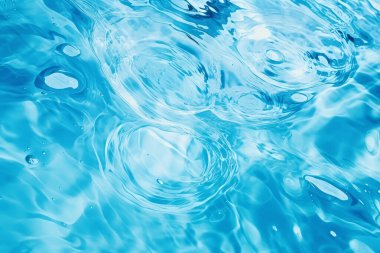 Temiz mavi su dokusunun işlenmiş kolajı. Pankart, arkaplan veya 3B haritalama için doku