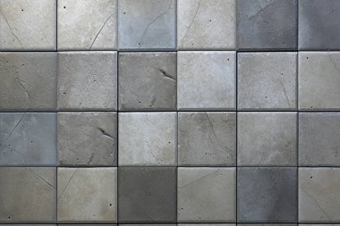 Gri mermer döşeme yüzey dokusundan işlenmiş kolaj. Pankart, arkaplan veya 3B haritalama için doku