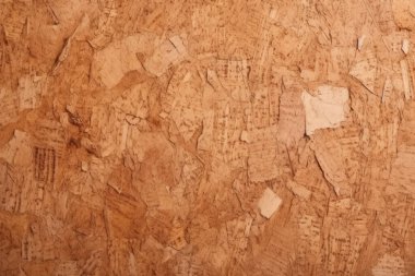 Mantar tahtası ya da OSB tahtası malzeme dokusunun işlenmiş kolajı. Pankart, arkaplan veya 3B haritalama için doku