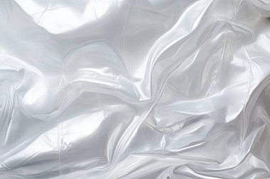 Şeffaf selofan plastik folyo dokusunun işlenmiş kolajı. Pankart, arkaplan veya 3B haritalama için doku