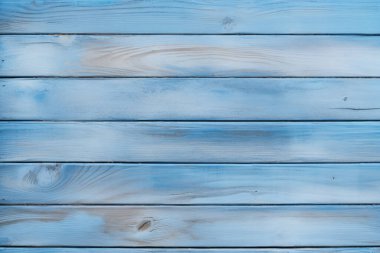 Açık mavi ahşap arkaplan dokusunun işlenmiş kolajı. Pankart, arkaplan veya 3B haritalama için doku