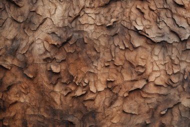 Ağaç kabuğu gövdesi dokusunun işlenmiş kolajı. Pankart, arkaplan veya 3B haritalama için doku