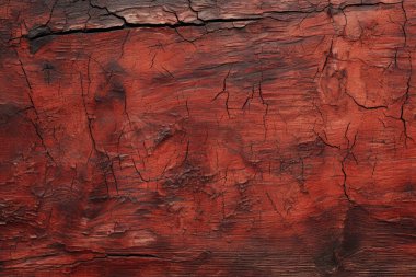 Kırsal boyalı, kırmızı ahşap dokuların işlenmiş kolajı. Pankart, arkaplan veya 3B haritalama için doku