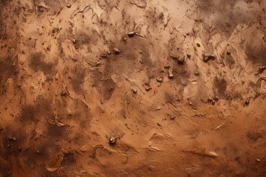 İşlenmiş kolaj eski kuru kahverengi kil yüzey dokusu. Pankart, arkaplan veya 3B haritalama için doku