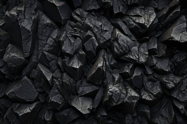 Endüstriyel bezelye kömürü yüzey dokusunun işlenmiş kolajı. Pankart, arkaplan veya 3B haritalama için doku