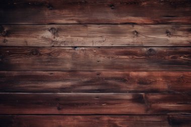 Eski koyu kahverengi ahşap döşeme dokusundan işlenmiş kolaj. Pankart, arkaplan veya 3B haritalama için doku