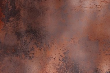 Paslı metal masa yüzey dokusunun işlenmiş kolajı. Pankart, arkaplan veya 3B haritalama için doku