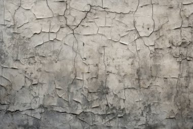 Görünür çatlak dokusuna sahip eski bir duvar kolajı. Pankart, arkaplan veya 3B haritalama için doku