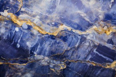 Lüks lacivert mermer desenli işlenmiş kolaj. Pankart, arkaplan veya 3B haritalama için doku