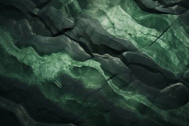 Gündüz vakti zarif yeşil mermer dokusunun işlenmiş kolajı. Pankart, arkaplan veya 3B haritalama için doku