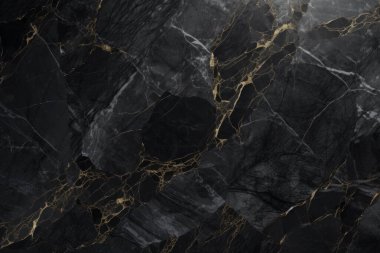 Siyah mermer desenli lüks kolaj. Pankart, arkaplan veya 3B haritalama için doku