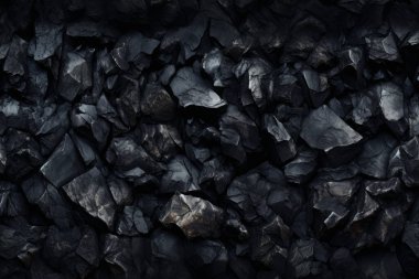 Endüstriyel bezelye kömürü yüzey dokusunun işlenmiş kolajı. Pankart, arkaplan veya 3B haritalama için doku
