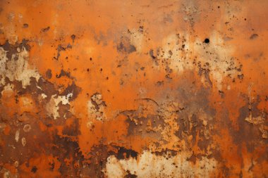 Eski paslı metal duvar yüzey dokusunun işlenmiş kolajı. Pankart, arkaplan veya 3B haritalama için doku