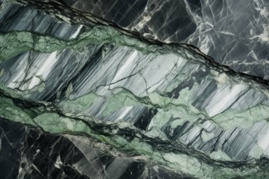 Gündüz vakti zarif yeşil mermer dokusunun işlenmiş kolajı. Pankart, arkaplan veya 3B haritalama için doku