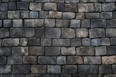 Eski Avrupa kaldırım taşı dokusunun işlenmiş kolajı. Pankart, arkaplan veya 3B haritalama için doku