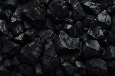 Endüstriyel bezelye kömürü yüzey dokusunun işlenmiş kolajı. Pankart, arkaplan veya 3B haritalama için doku