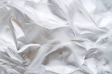 Şeffaf selofan plastik folyo dokusunun işlenmiş kolajı. Pankart, arkaplan veya 3B haritalama için doku