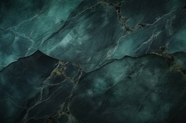 İşlenmiş kolaj, koyu yeşil parlak mermer dokular. Pankart, arkaplan veya 3B haritalama için doku