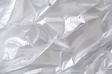 Şeffaf selofan plastik folyo dokusunun işlenmiş kolajı. Pankart, arkaplan veya 3B haritalama için doku