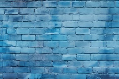 Lacivert tuğla duvar dokusunun işlenmiş kolajı. Pankart, arkaplan veya 3B haritalama için doku