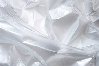 Şeffaf selofan plastik folyo dokusunun işlenmiş kolajı. Pankart, arkaplan veya 3B haritalama için doku