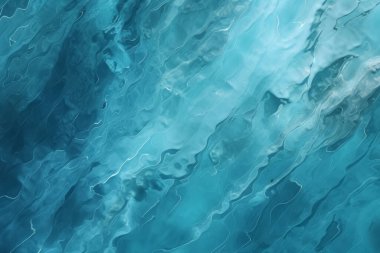 Mavi sakin su yüzeyi dokusunun işlenmiş kolajı. Pankart, arkaplan veya 3B haritalama için doku