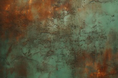 İşlenmiş grunge parçalı kolajı paslı, güpegündüz desenli metal. Pankart, arkaplan veya 3B haritalama için doku