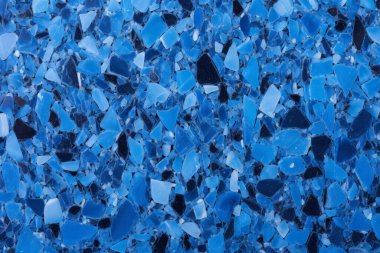 Lacivert terrazzo yüzey dokusunun işlenmiş kolajı. Pankart, arkaplan veya 3B haritalama için doku