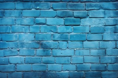Lacivert tuğla duvar dokusunun işlenmiş kolajı. Pankart, arkaplan veya 3B haritalama için doku