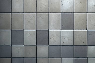 Gri mermer döşeme yüzey dokusundan işlenmiş kolaj. Pankart, arkaplan veya 3B haritalama için doku