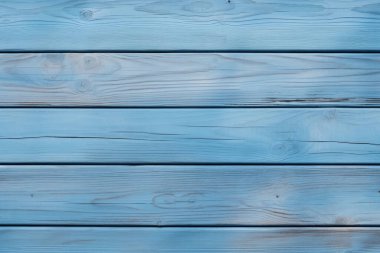 Açık mavi ahşap arkaplan dokusunun işlenmiş kolajı. Pankart, arkaplan veya 3B haritalama için doku