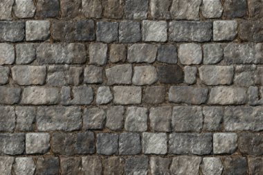 Eski sokak asfalt yüzey dokusunun işlenmiş kolajı. Pankart, arkaplan veya 3B haritalama için doku