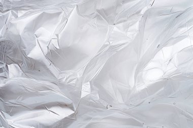 Şeffaf selofan plastik folyo dokusunun işlenmiş kolajı. Pankart, arkaplan veya 3B haritalama için doku