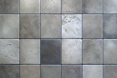 Gri mermer döşeme yüzey dokusundan işlenmiş kolaj. Pankart, arkaplan veya 3B haritalama için doku
