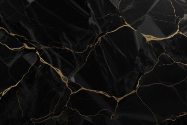 Siyah mermer desenli lüks kolaj. Pankart, arkaplan veya 3B haritalama için doku