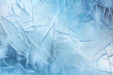 İşlenmiş mavi soğuk kırılan buz yüzeyi dokusu kolajı. Pankart, arkaplan veya 3B haritalama için doku