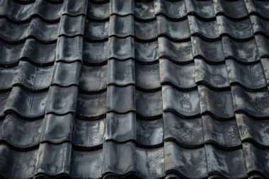 Geleneksel eski tapınak çatısının fotoğrafı. Arkaplan veya haritalama için arkaplan dokusu