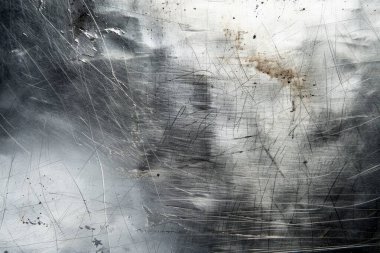 Silver 'ın fotoğrafı eski metal levhayı tırmalamış. Arkaplan veya haritalama için arkaplan dokusu