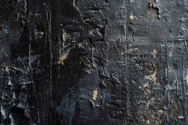 Boyalı alçı duvardaki soyulmuş siyah boyanın fotoğrafı. Arkaplan veya haritalama için arkaplan dokusu