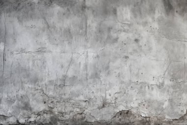 Gri çatlamış duvar dokusunun işlenmiş kolajı. Pankart, arkaplan veya 3B haritalama için doku