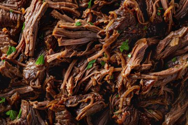 Lezzetli doğranmış bifteğin fotoğrafı. Arkaplan ya da yemek tarifleri için yemek fotoğrafı