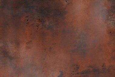 Paslı metal masa yüzey dokusunun işlenmiş kolajı. Pankart, arkaplan veya 3B haritalama için doku