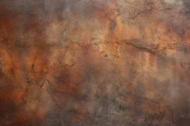 Gündüz vakti paslı metal yaprak dokusunun işlenmiş kolajı. Pankart, arkaplan veya 3B haritalama için doku