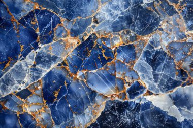 Donanma mavi akik mermer desenli ve altın damarlı fotoğraf. Arkaplan veya haritalama için arkaplan dokusu