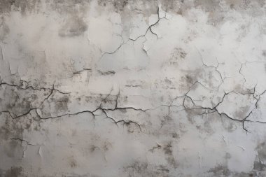 Görünür çatlak dokusuna sahip eski bir duvar kolajı. Pankart, arkaplan veya 3B haritalama için doku