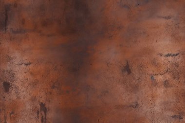 Paslı metal masa yüzey dokusunun işlenmiş kolajı. Pankart, arkaplan veya 3B haritalama için doku