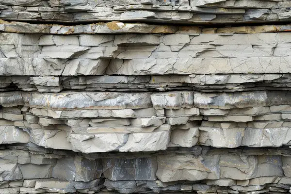 Sedimenter katmanlı kaya dokusunun fotoğrafı. Arkaplan veya haritalama için arkaplan dokusu
