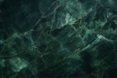 İşlenmiş kolaj, koyu yeşil parlak mermer dokular. Pankart, arkaplan veya 3B haritalama için doku