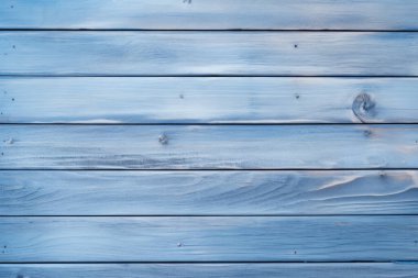 Açık mavi ahşap arkaplan dokusunun işlenmiş kolajı. Pankart, arkaplan veya 3B haritalama için doku